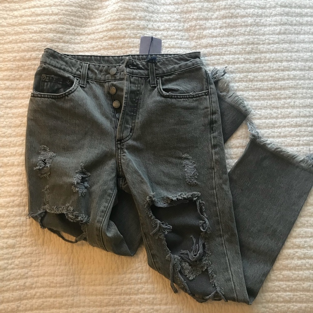 Carmar Ripped Gray Denim Jeans Size 26